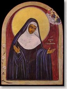 Icône peinte par madame Gilberte Massicotte-Éthier Icône peinte par madame Gilberte Massicotte-Éthier