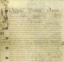 Bulle papale d'érection canonique du Diocèse de Québec (1674) Bulle papale d'érection canonique du Diocèse de Québec (1674)