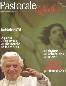 Couverture du numéro de février 2011 de Pastorale-Québec, volume 123 Couverture du numéro de février 2011 de Pastorale-Québec, volume 123