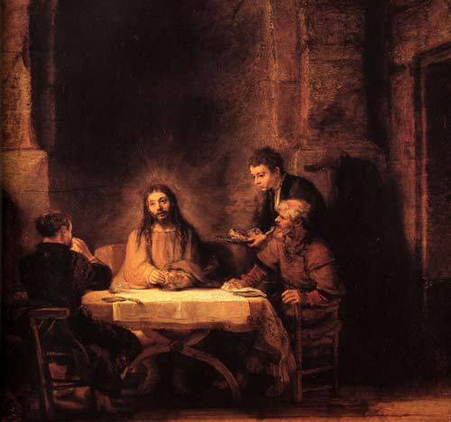 Le souper d'Emmaüs par Rembrandt 1648