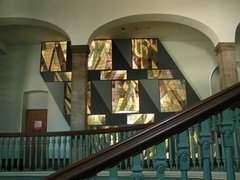 Vitraux d'Olivier Ferland au Grand Séminaire de Québec sur le mur de la chapelle Vitraux d'Olivier Ferland au Grand Séminaire de Québec sur le mur de la chapelle