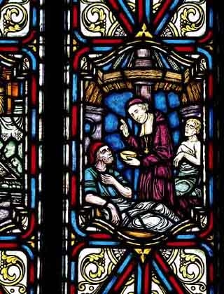 François de Laval servant les pauvres